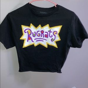 Black nickelodeon, Rugrats size small crop top